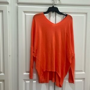 Coral Slouch Sweater.